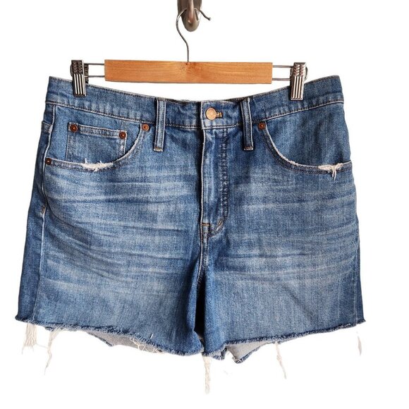 Madewell Pants - Madewell Shorts Women's 30 Blue High Rise Denim Shorts Cut Off